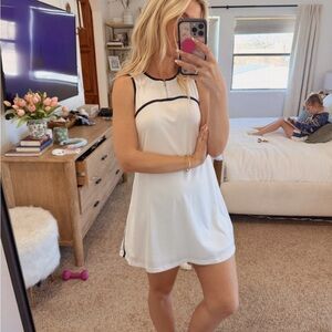 Tuckernuck White Dress with Black Accents
